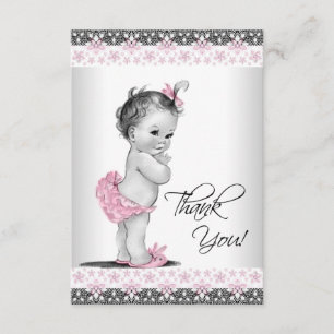 Pink Vintage Baby Girl Thank You