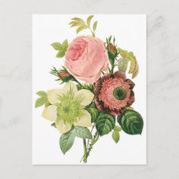 Pink Vintage Bouquet Postcard