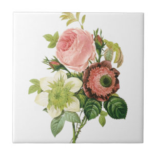 Pink Vintage Bouquet Tile