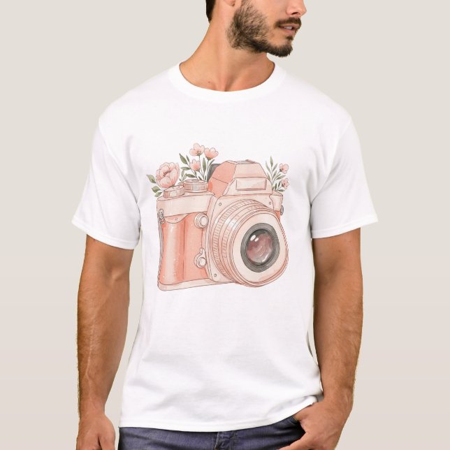 pink vintage camera T-Shirt (Front)