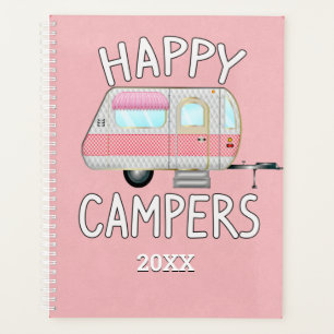 Pink Vintage Camper, Happy Campers Planner