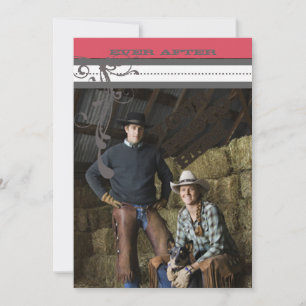 Pink Vintage Chandelier Wedding Invitations