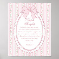 Pink Vintage Fancy Floral Diaper Thoughts Baby