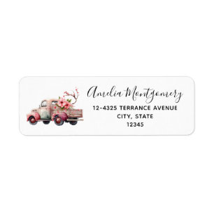 Pink Vintage Farmer's Truck Address