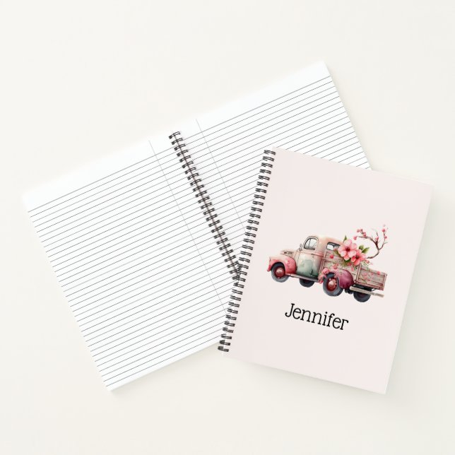 Pink Vintage Farmer's Truck Notebook (Inside)