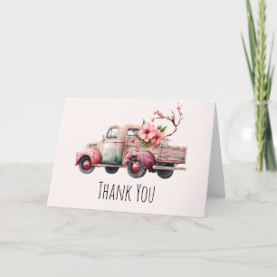 Pink Vintage Farmer's Truck Thank You