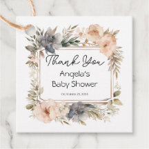 Pink Vintage Floral Girl Baby Shower