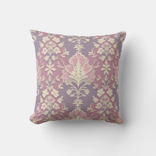 Pink vintage floral pattern cushion