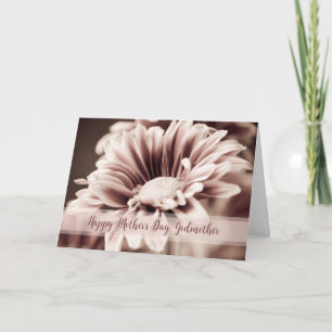 Pink Vintage Flower Great Godmother Mother's Day Card