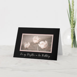 Pink Vintage Flowers Daughter Birthday Card