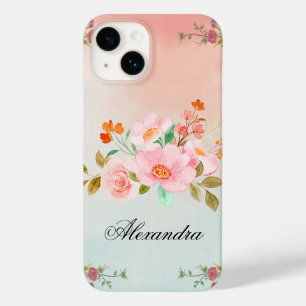 Pink Vintage Flowers, Flourishing Flowers Case-Mate iPhone 14 Case