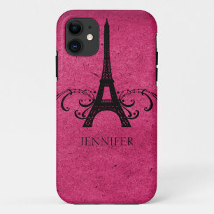 Pink Vintage French Flourish iPhone 11 Case