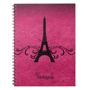 Pink Vintage French Flourish Spiral Photo Notebook