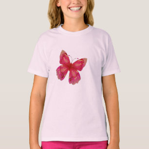 Pink Vintage pretty butterfly art T-Shirt