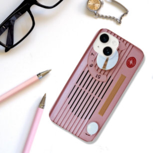 Pink Vintage Radio  Case-Mate iPhone 14 Case