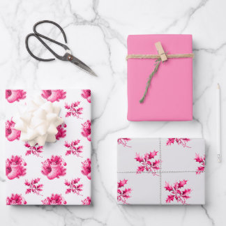 Pink Vintage Stockings Wrapping Paper Sheet