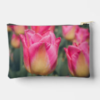 Pink vintage style spring tulips