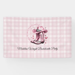 Pink Vintage Western Cowgirl Bachelorette Banner