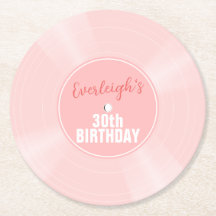 Pink Vinyl Record Music Personalised Birthday