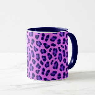 Pink Violet Leopard Animal Print Skin Pattern Mug