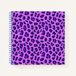 Pink Violet Leopard Animal Print Skin Pattern Notebook