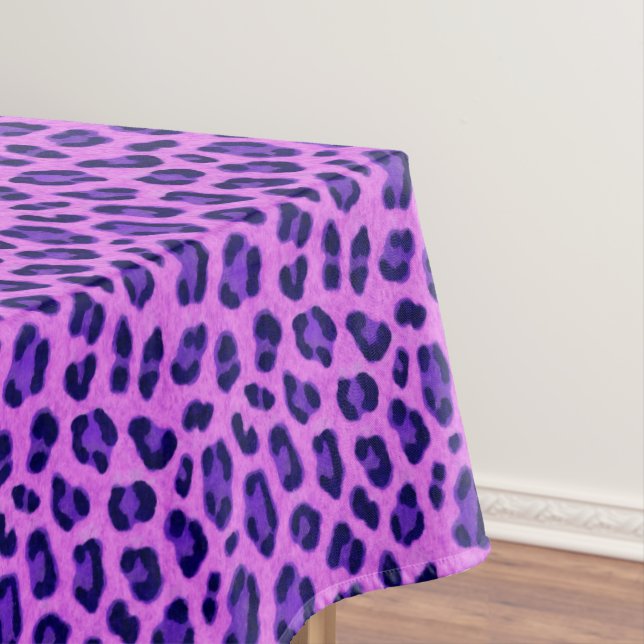 Pink Violet Leopard Animal Print Skin Pattern  Tablecloth (In Situ)