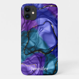 Pink violet rainbow watercolor iPhone 11 case