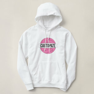 Pink Volleyball Custom Team Name/Text Personalised Hoodie