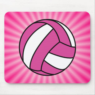 Pink Volleyball Mouse Mat
