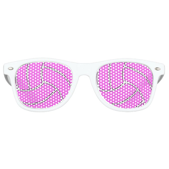 Pink Volleyball Party Shades Sunglasses (Front)