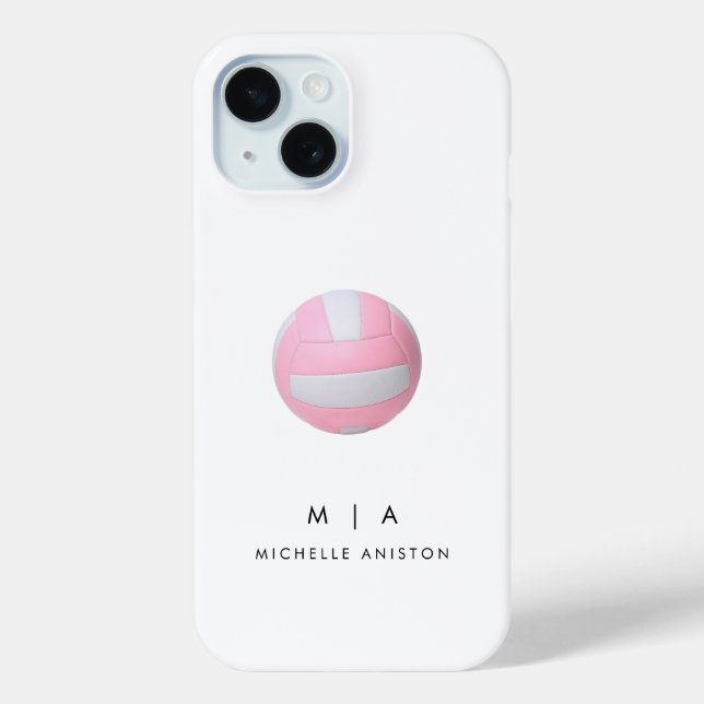 Pink Volleyball Personalised   Case-Mate iPhone Case (Back)