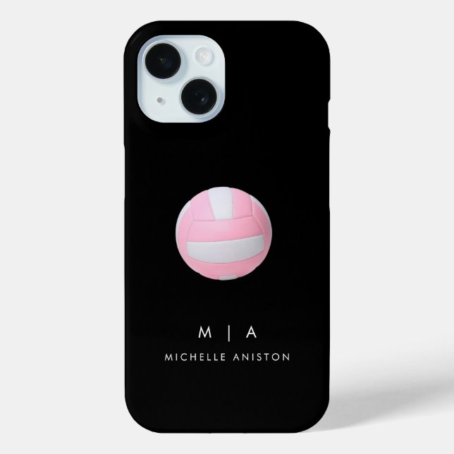 Pink Volleyball Personalised   Case-Mate iPhone Case (Back)