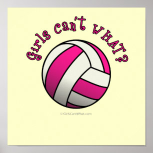Pink Volleyball Poster