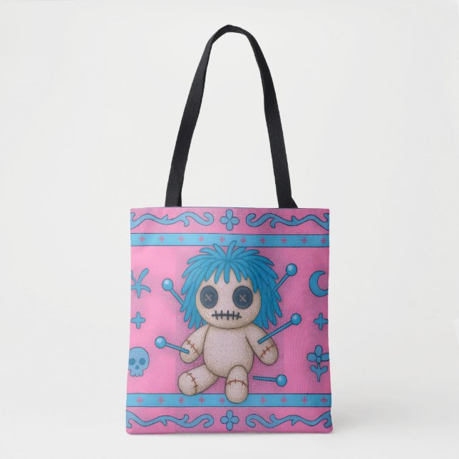 Pink Voodoo Doll Tote Bag (Front)