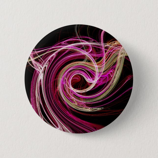 Pink Vortex 6 Cm Round Badge (Front)