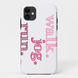 PINK WALK JOG RUN (font SHADED) iPhone 11 Case