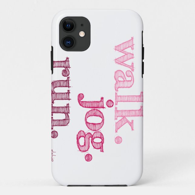 PINK WALK JOG RUN (font SHADED) Case-Mate iPhone Case (Back)