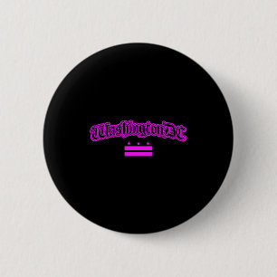 Pink Washington Dc Flag For Women And Girls Long S 6 Cm Round Badge