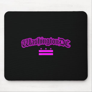 Pink Washington Dc Flag For Women And Girls Mouse Mat