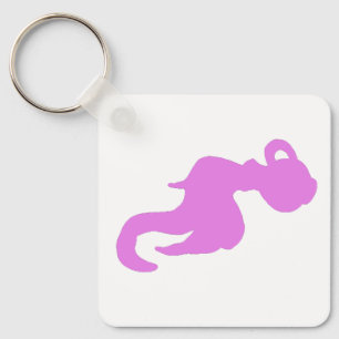 Pink Water Bearer Zodiac Keychain – Soft Aquarius