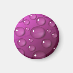 Pink Water Drop Background Magnet
