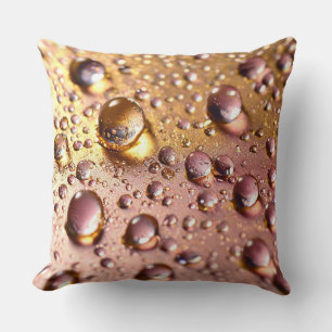 💧 Pink Water Drops Pattern Elegance ✨ Soft Liquid Cushion