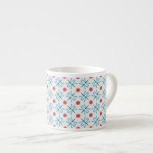 Pink Water Lilies and Dragonflies Espresso Mug