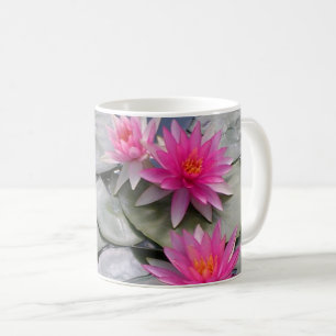 Pink Water Lilies Coffee Mug