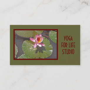 PINK WATER LILY AND LILY PADS/CUSTOMIZABLE BUSINESS CARD