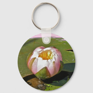 Pink Water-Lily Bud Keychain