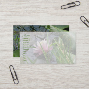 Pink Water Lily Business Card