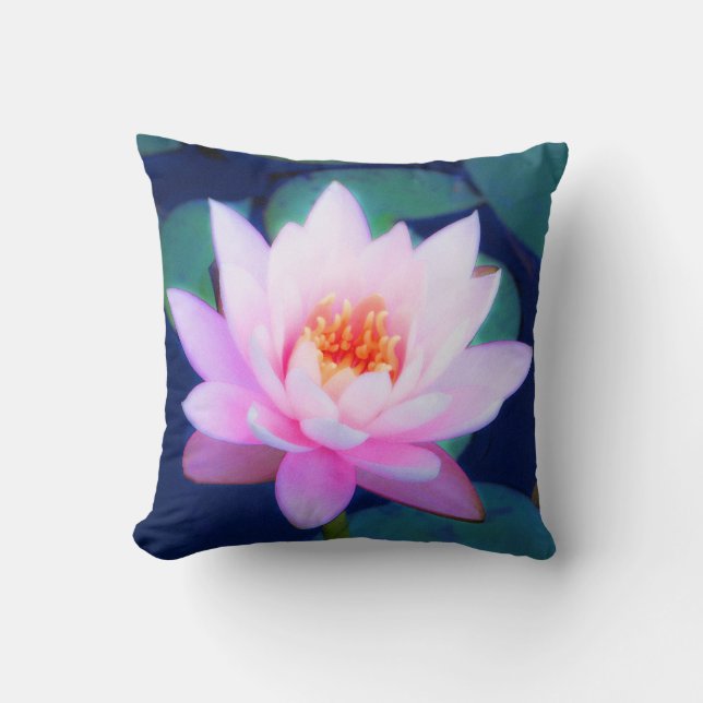 Pink water lily cushion (Front)
