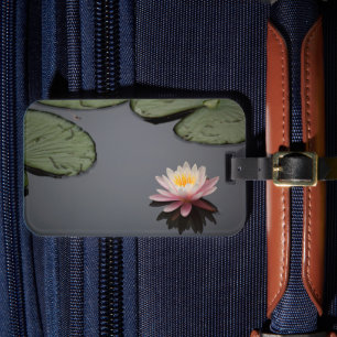 Pink Water Lily Photograph Luggage Tag