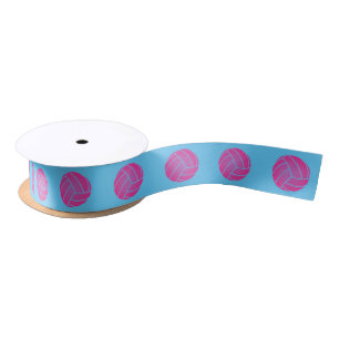 Pink Water Polo Ball Satin Ribbon